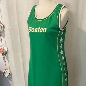 Green Boston jersey Tank Dress